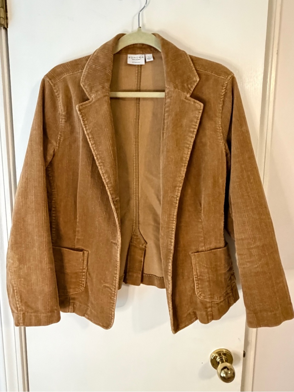 Sonoma Corduroy Blazer in Tan Brown